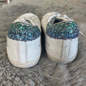 Golden Goose superstar sneakers with glitter